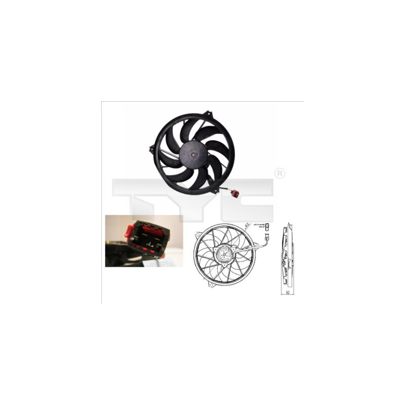 Ventilateur (refroidissement moteur) TYC