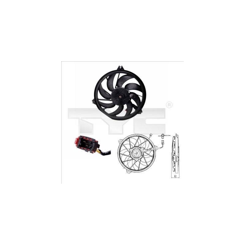 Ventilateur (refroidissement moteur) TYC