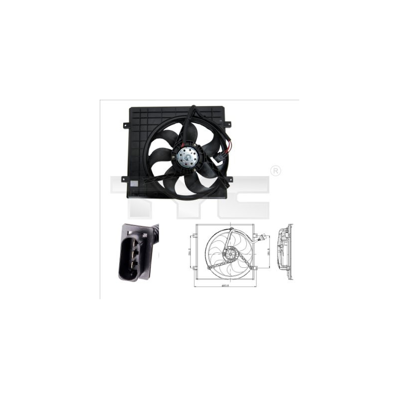 Ventilateur (refroidissement moteur) TYC