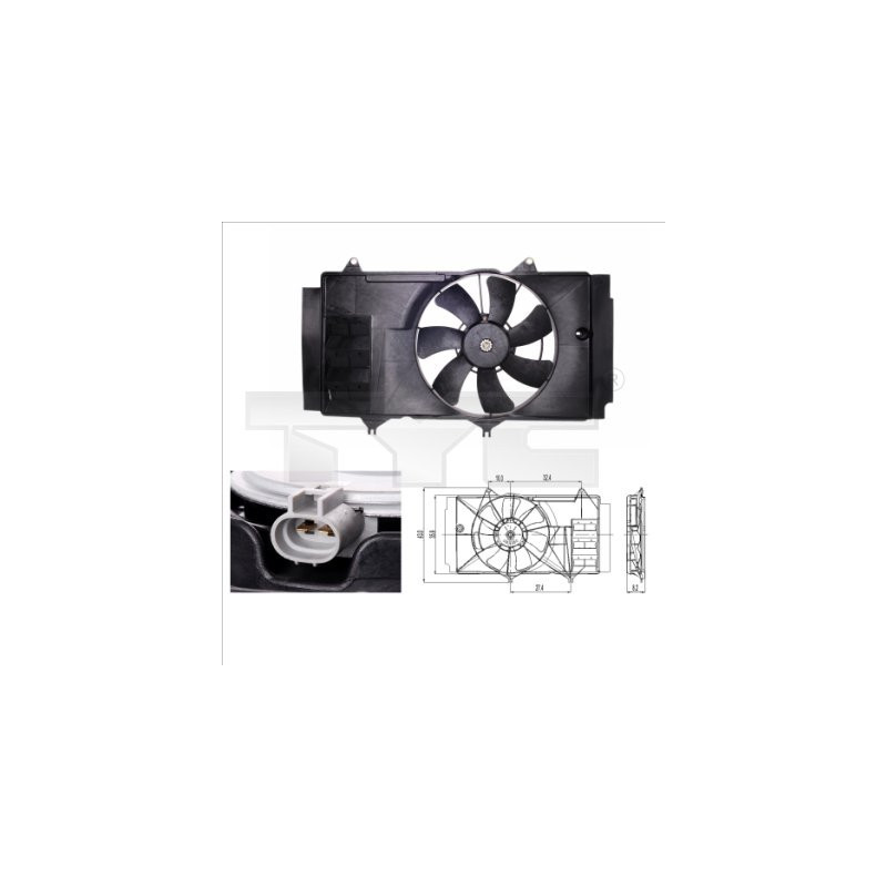 Ventilateur (refroidissement moteur) TYC