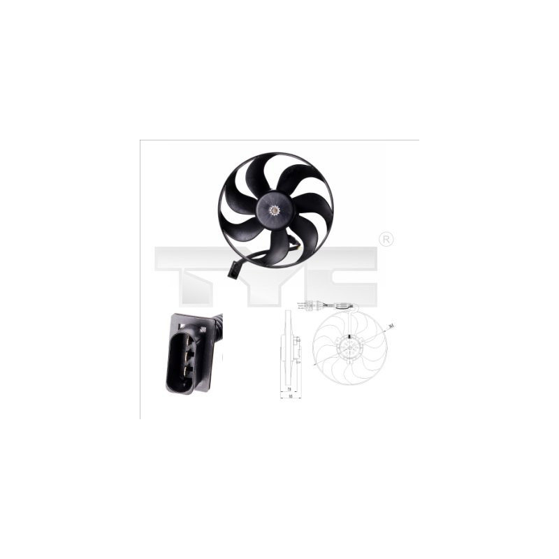 Ventilateur (refroidissement moteur) TYC