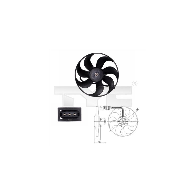 Ventilateur (refroidissement moteur) TYC