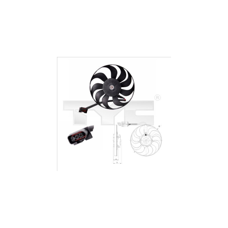 Ventilateur (refroidissement moteur) TYC