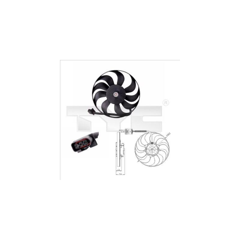 Ventilateur (refroidissement moteur) TYC
