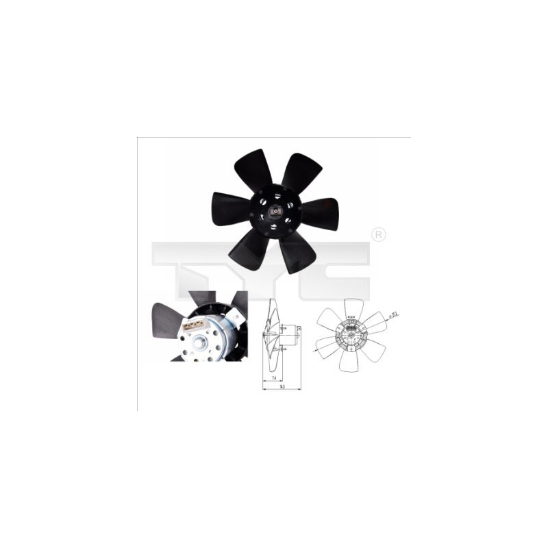 Ventilateur (refroidissement moteur) TYC