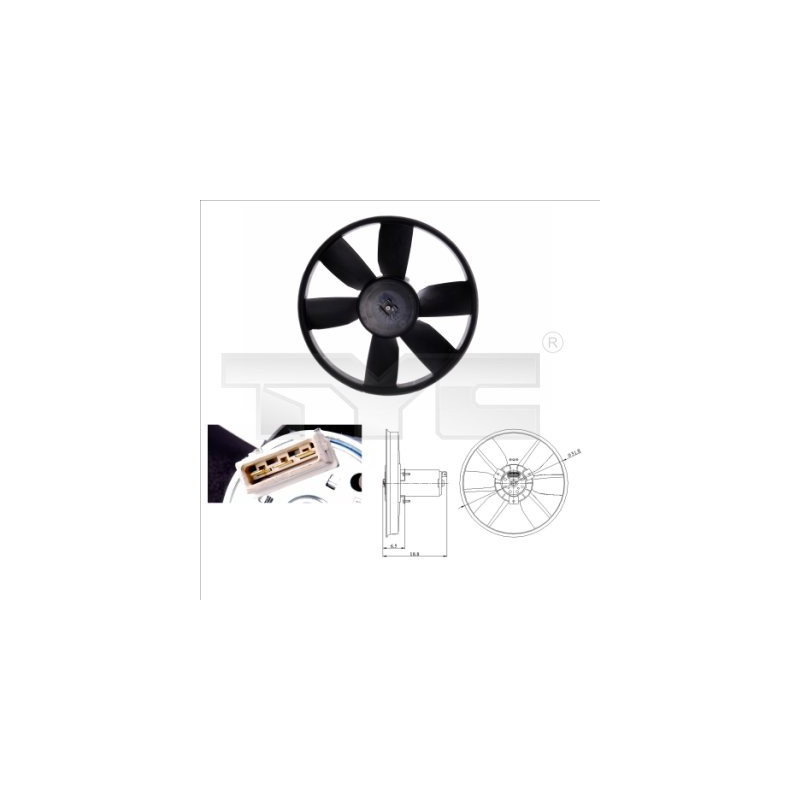 Ventilateur (refroidissement moteur) TYC