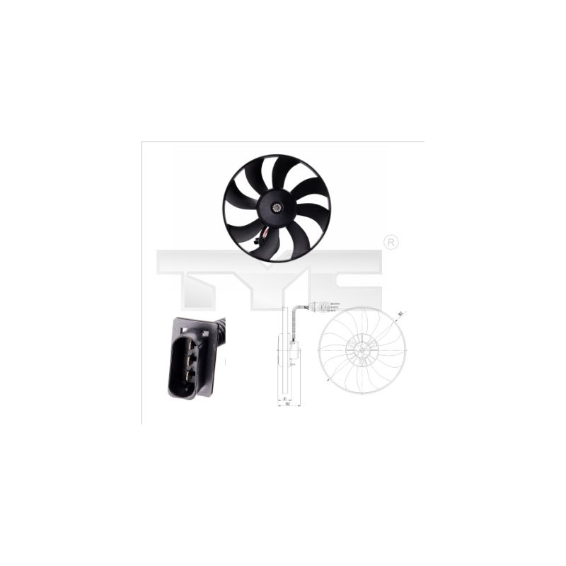 Ventilateur (refroidissement moteur) TYC