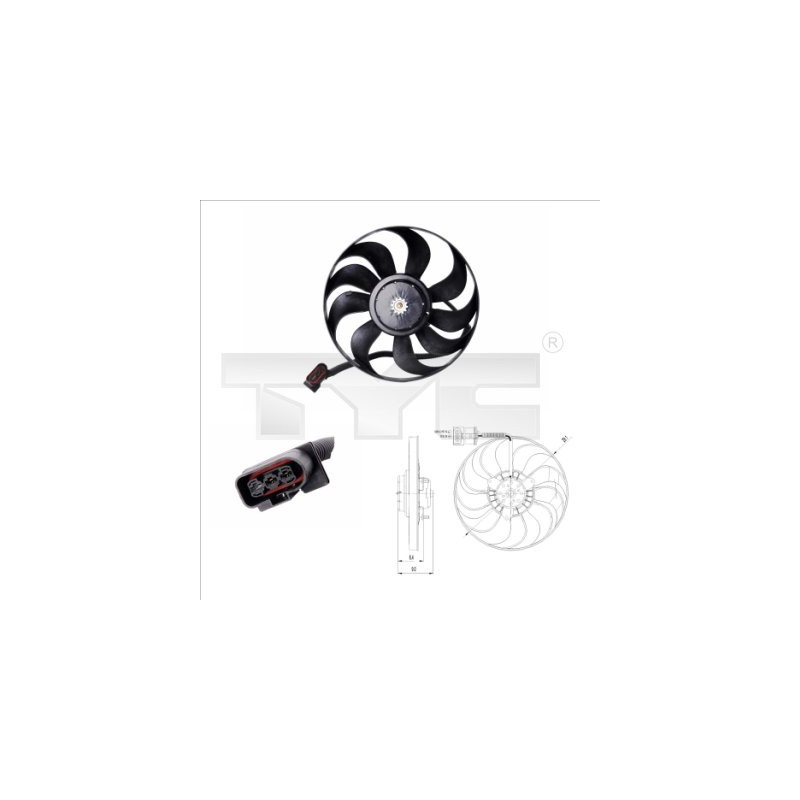 Ventilateur (refroidissement moteur) TYC