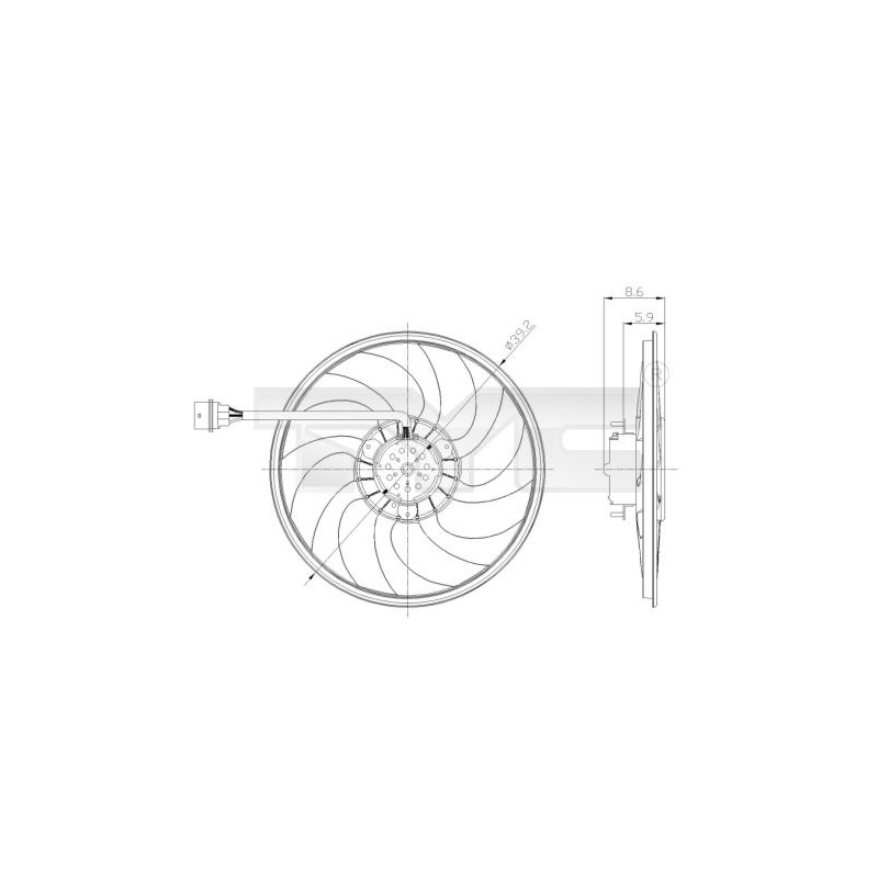 Ventilateur (refroidissement moteur) TYC