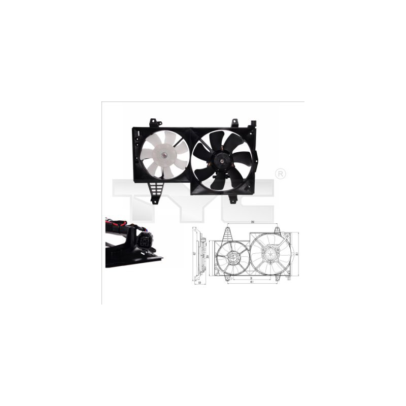 Ventilateur (refroidissement moteur) TYC
