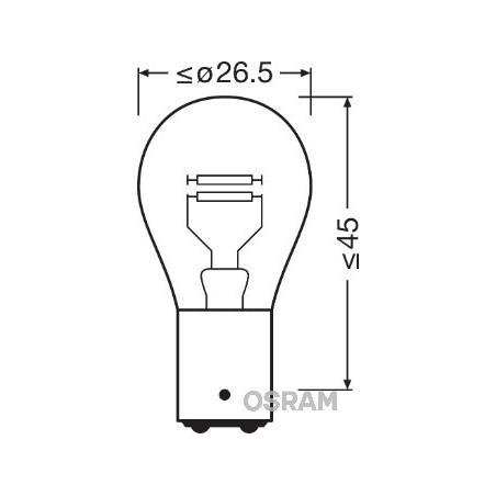 Ampoule (feu arrière / feu clignotant) OSRAM 7528