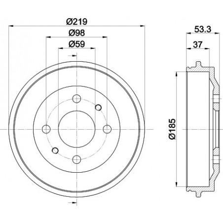 Tambour de frein MINTEX