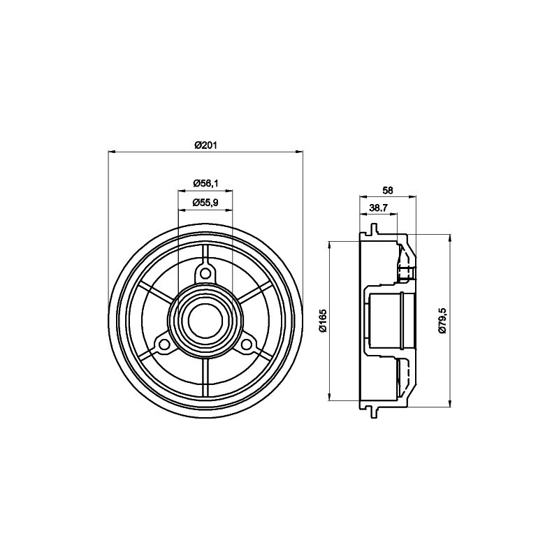 Tambour de frein MINTEX