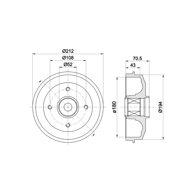 Tambour de frein MINTEX