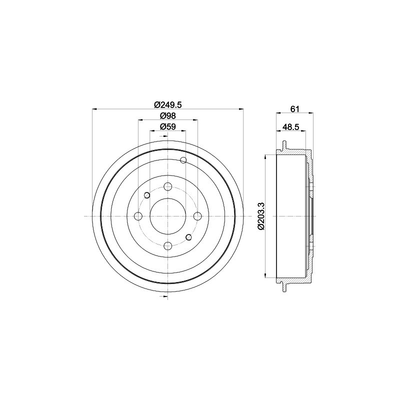 Tambour de frein MINTEX