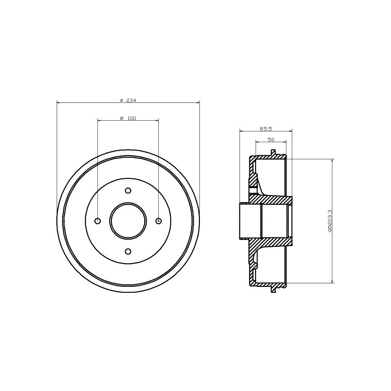Tambour de frein MINTEX