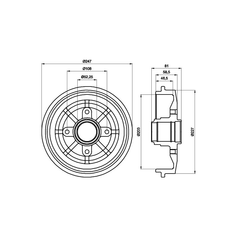 Tambour de frein MINTEX