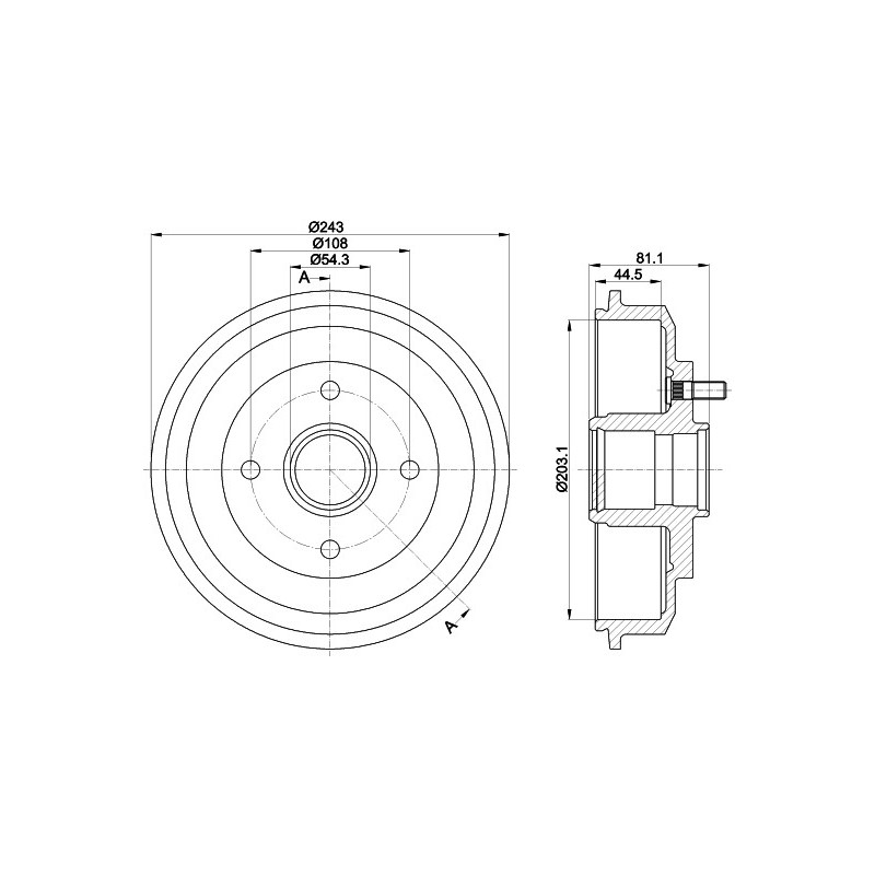 Tambour de frein MINTEX