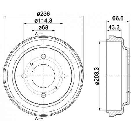 Tambour de frein MINTEX