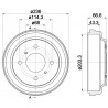 Tambour de frein MINTEX