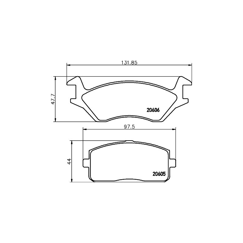 Jeu de quatre plaquettes de frein à disque MINTEX