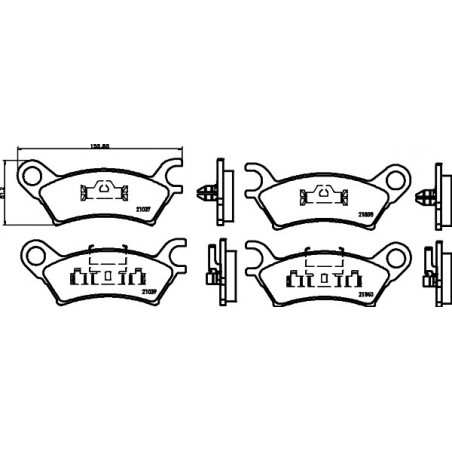 Jeu de quatre plaquettes de...