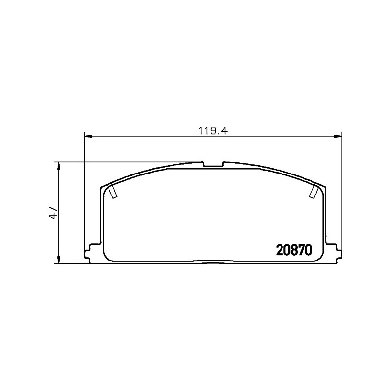 Jeu de quatre plaquettes de frein à disque MINTEX