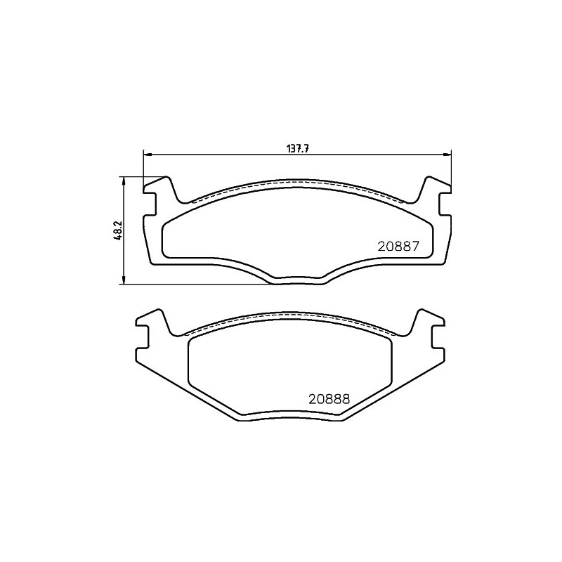 Jeu de quatre plaquettes de frein à disque MINTEX