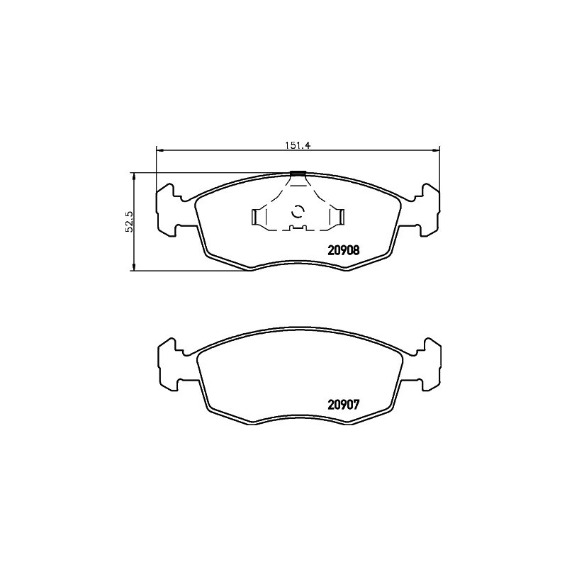 Jeu de quatre plaquettes de frein à disque MINTEX