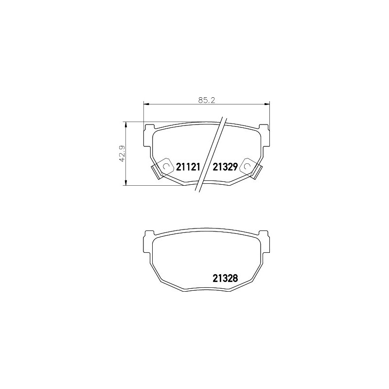 Jeu de quatre plaquettes de frein à disque MINTEX