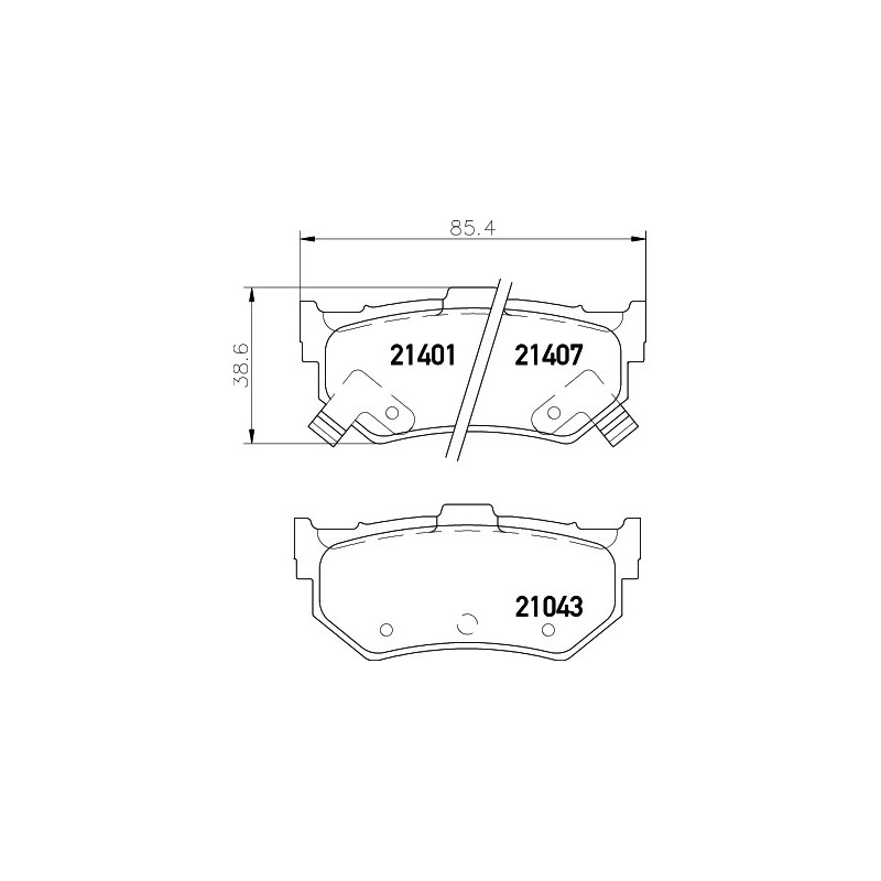 Jeu de quatre plaquettes de frein à disque MINTEX
