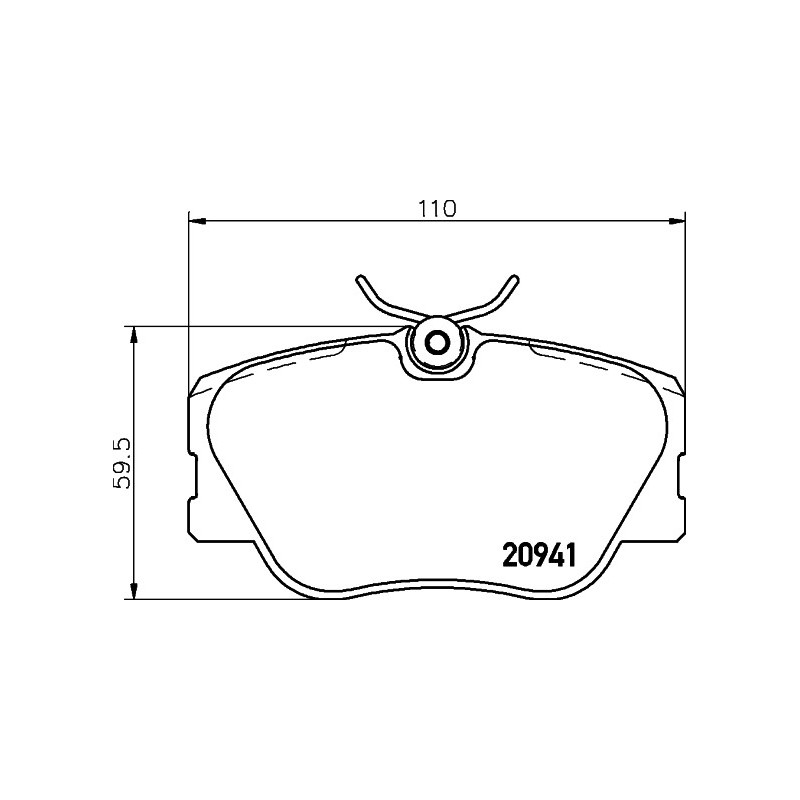 Jeu de quatre plaquettes de frein à disque MINTEX