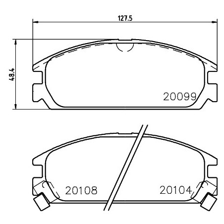 Jeu de quatre plaquettes de frein à disque MINTEX