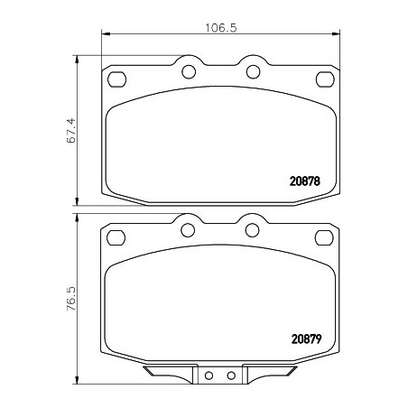 Jeu de quatre plaquettes de...