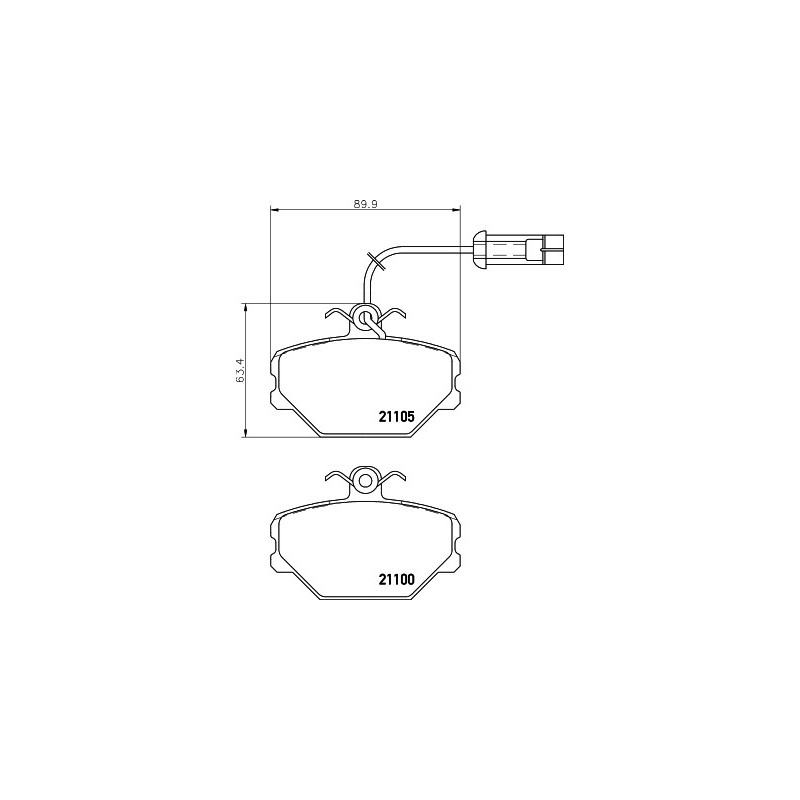 Jeu de quatre plaquettes de frein à disque MINTEX
