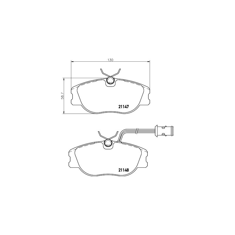Jeu de quatre plaquettes de frein à disque MINTEX