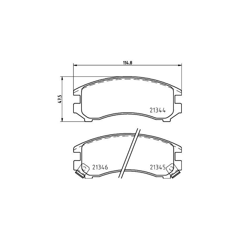 Jeu de quatre plaquettes de frein à disque MINTEX