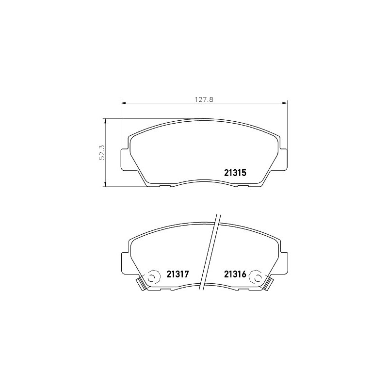 Jeu de quatre plaquettes de frein à disque MINTEX