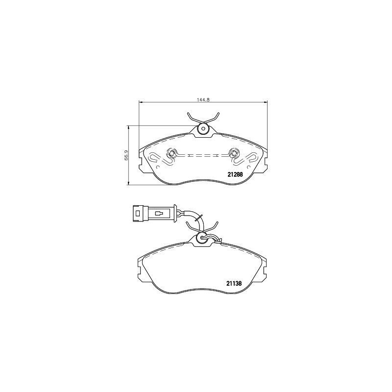 Jeu de quatre plaquettes de frein à disque MINTEX