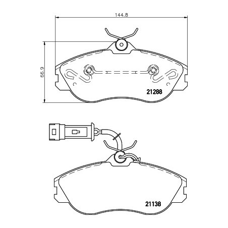 Jeu de quatre plaquettes de frein à disque MINTEX
