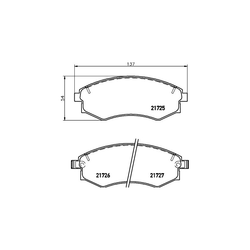 Jeu de quatre plaquettes de frein à disque MINTEX