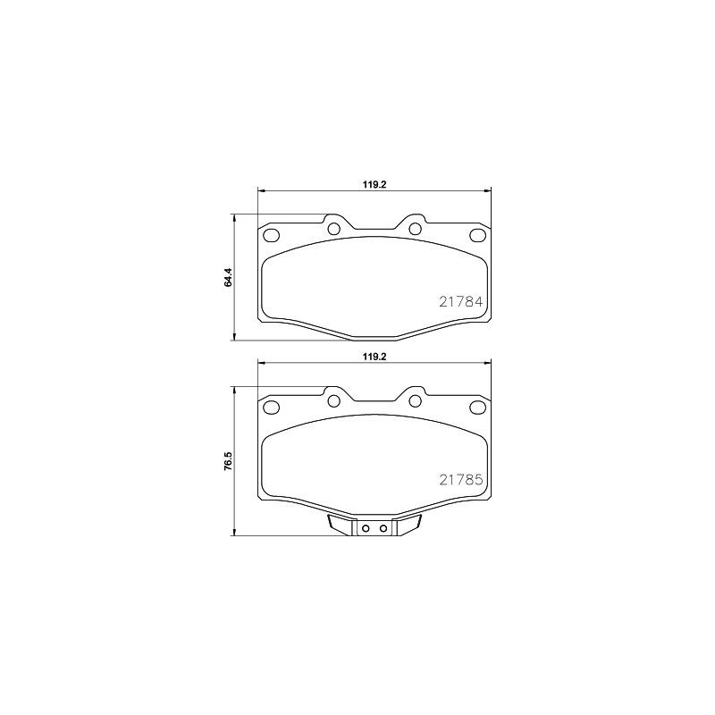 Jeu de quatre plaquettes de frein à disque MINTEX
