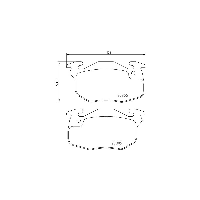Jeu de quatre plaquettes de frein à disque MINTEX