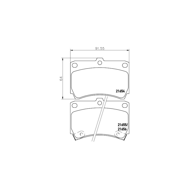 Jeu de quatre plaquettes de frein à disque MINTEX