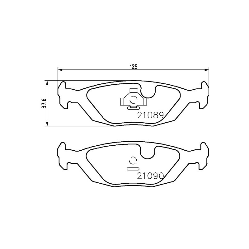 Jeu de quatre plaquettes de frein à disque MINTEX
