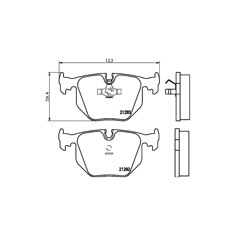 Jeu de quatre plaquettes de frein à disque MINTEX