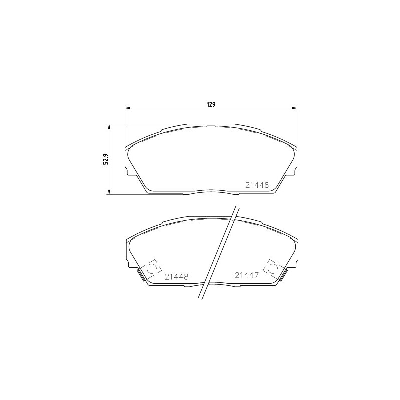 Jeu de quatre plaquettes de frein à disque MINTEX