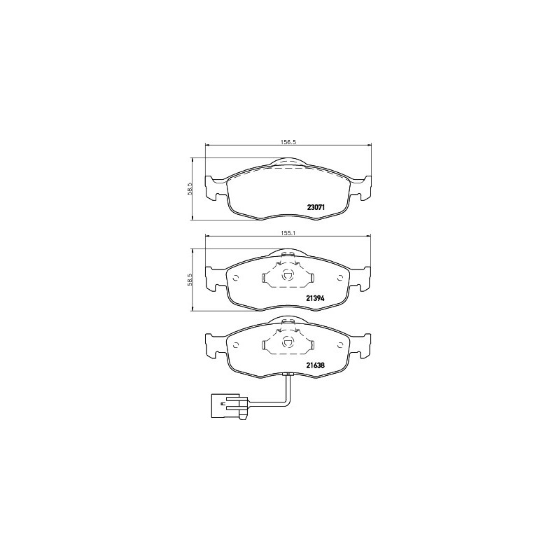 Jeu de quatre plaquettes de frein à disque MINTEX