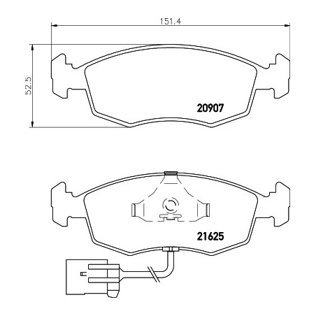 Jeu de quatre plaquettes de frein à disque MINTEX