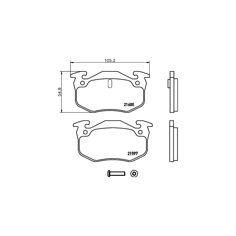 Jeu de quatre plaquettes de frein à disque MINTEX